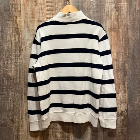 Polo ボーダーハーフジップニット