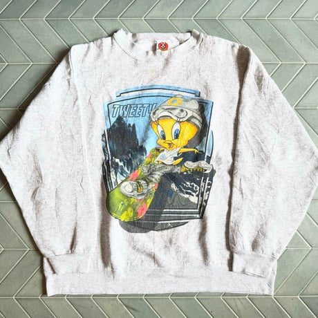 90s トゥイーティー プリントスウェット