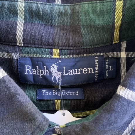Ralph Lauren長袖チェックシャツ The Big Oxford L