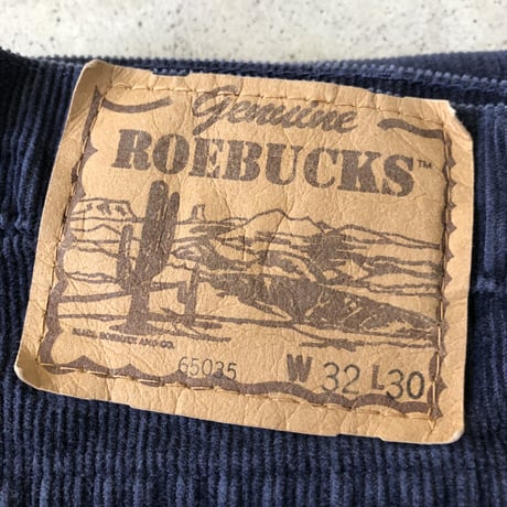 90's〜ROEBUCKS コーデュロイパンツ W32×L30 ネイビー