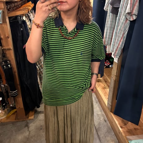 NAUTICA ボーダーポロシャツ