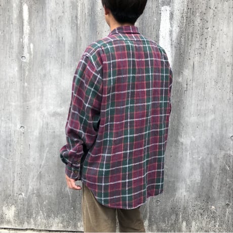 Polo ヘビーネルシャツ L