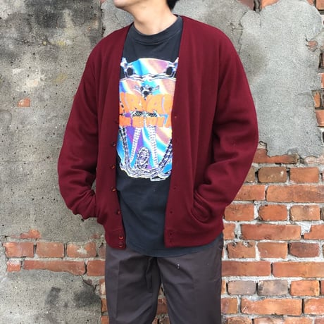 Searsアクリルカーディガン エンジ