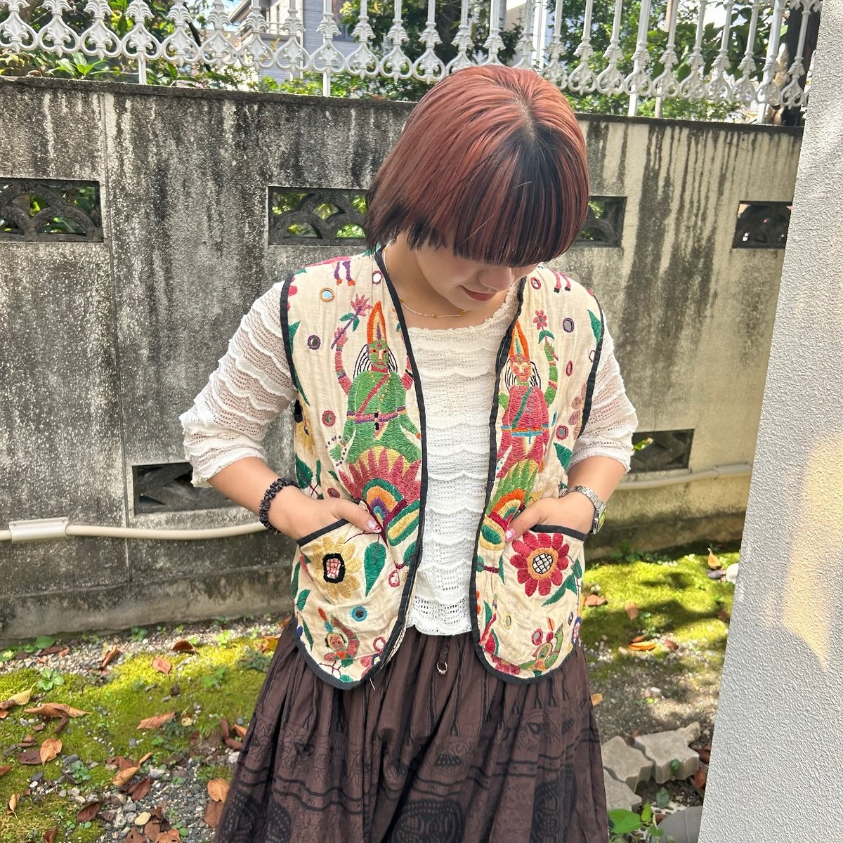 【RIER】land of tomorrow別注 花柄刺繍ベスト RIER Exclusive Collection & POP UP STORE | トゥモローランド