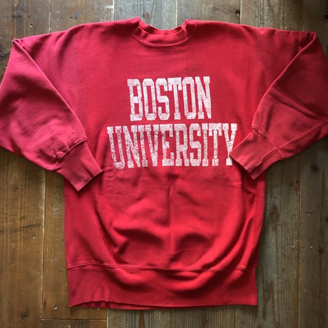 80's〜90'sUSA製BOSTON UNIVERSITYチャンピオンリバースウィーブXL