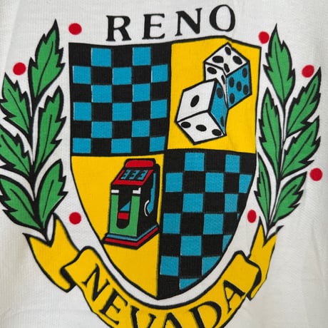 80's USA製 RENO NEVADA Dice Print Sweatスウェット  L