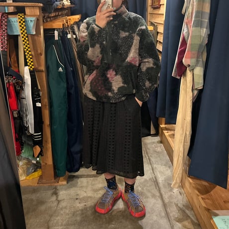 JOY LAB 総柄ボアハーフジッププルオーバー