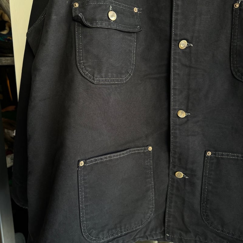 Carhartt 裏ブランケットカバーオール 後染めブラック | CUSTOM Carhartt 裏ブランケットカバーオール 後染めブラック | CUSTOM