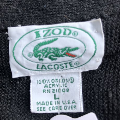 LACOSTEアクリルニットセーター 黒 L