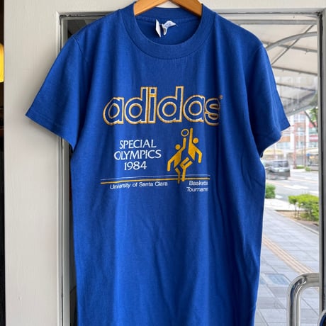 80's adidas プリントTシャツ M