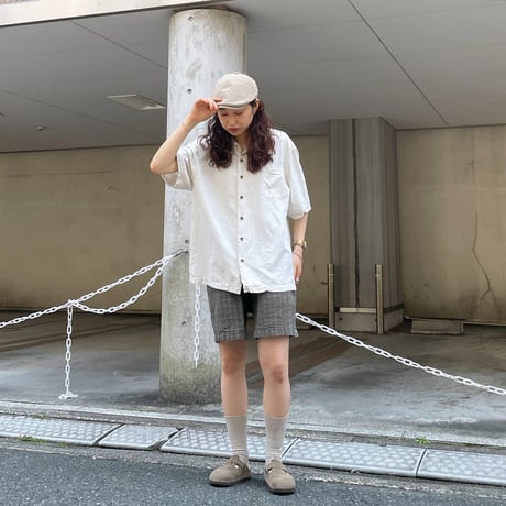 オープンカラーシルクシャツ