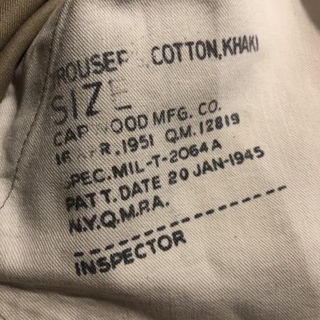 Vintage U.S.ARMY M-45 Chino Trousers