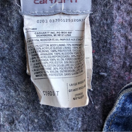USA製 Carharttブランケット付きカバーオール