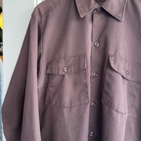 USA製Dickies ワークシャツ ブラウン