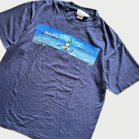 〜00's Disney CRUISE LINE 〝Goofy〟プリントTシャツ XL