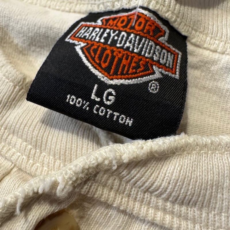 USA製 90's HARLEY DAVIDSON ヘンリーネックロンT L | CUSTOM