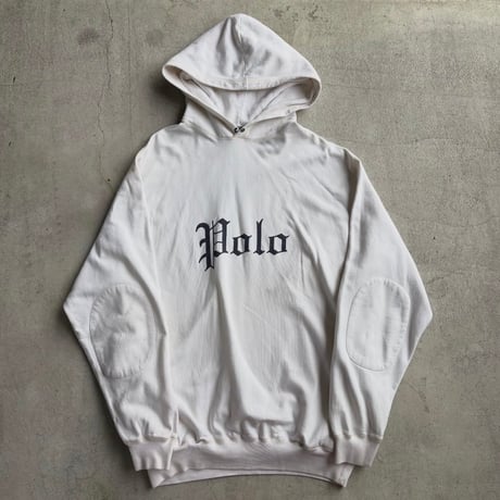 Polo ゴシック調ロゴプリントフーディー