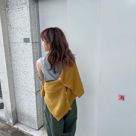 vintageアクリルカーディガン🟠
