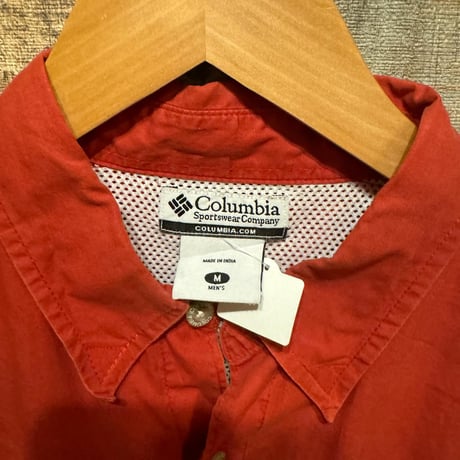 Columbia PFG フィッシングシャツ　朱色
