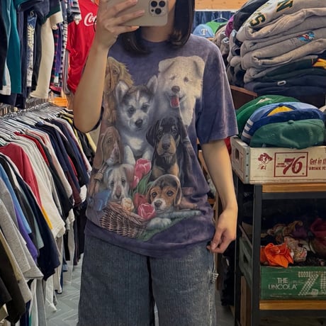 USA製 わんちゃんタイダイTシャツ