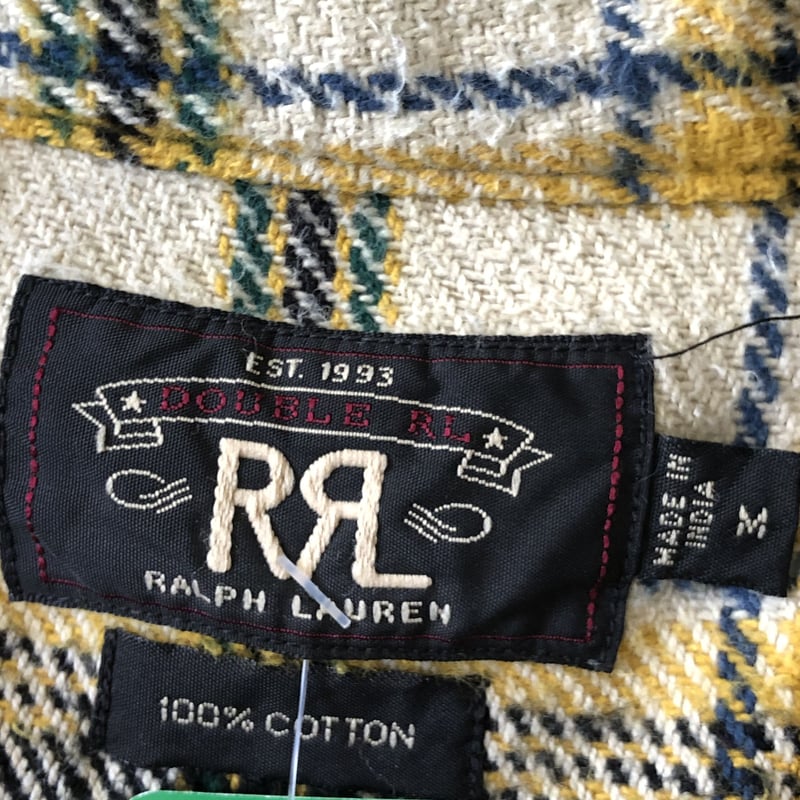 RRL ネルシャツ　ストライプ　コットン　S RRL〟 RALPH LAUREN チンスト付きコットンネルシャツ | CUSTOM FEVER