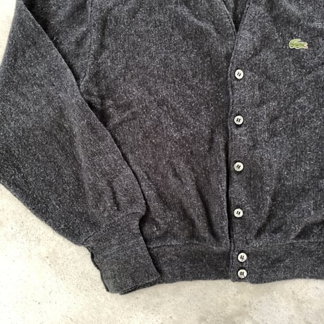 LACOSTEアクリルニットセーター チャコールグレー