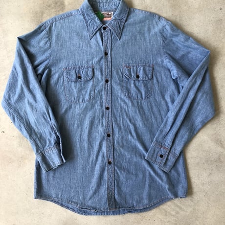 70年代 コットンシャンブレーシャツ