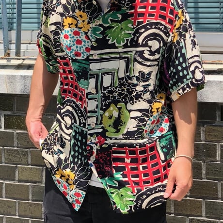 JAMS WORLD総柄シャツ XL