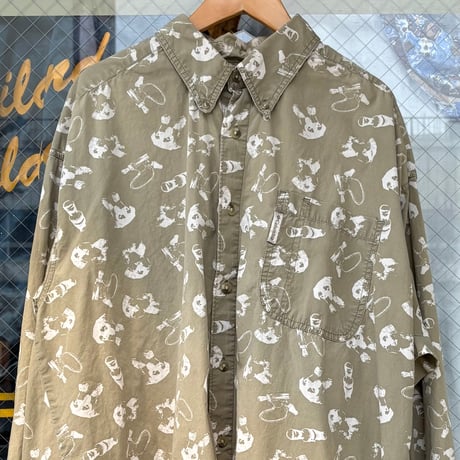 Columbia イヌ柄シャツ