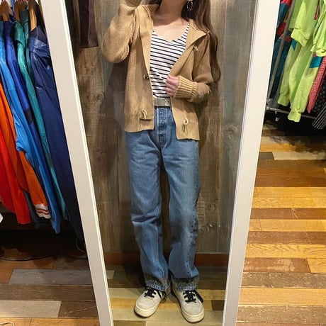 LAUREN Ralph Laurenコットンセーラーカラーカーディガン