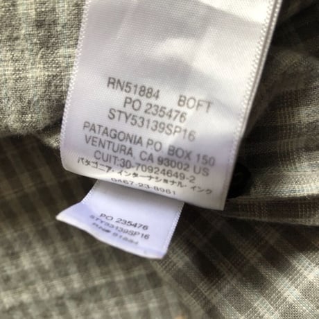 Patagonia半袖 麻×綿シャツ L