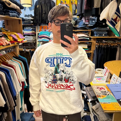 90's カナダ製 プリントスウェット XL