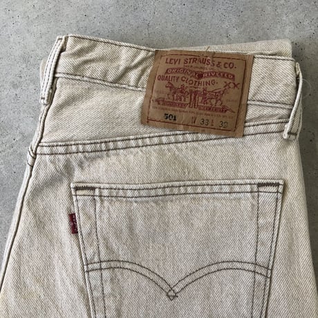 90'sUSA製 Levi's501  W33×L32 ベージュ