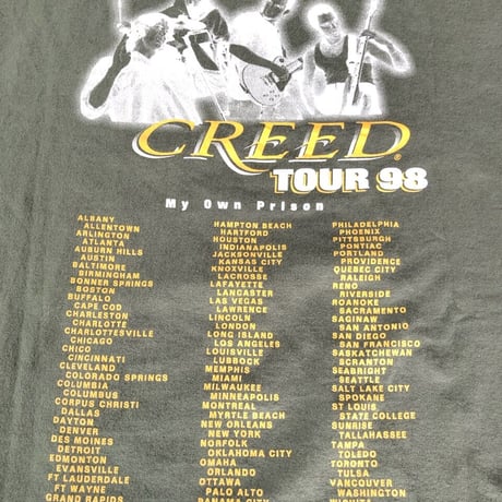 CREED バンドTシャツ  TOUR 98