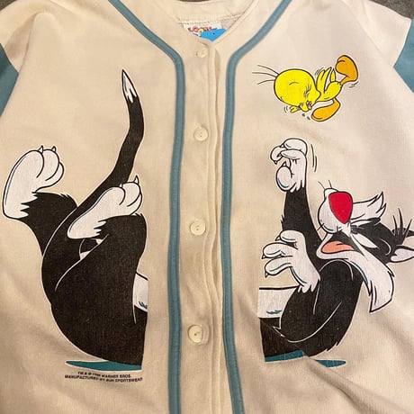 90年代ルーニーテューンズベースボールシャツ