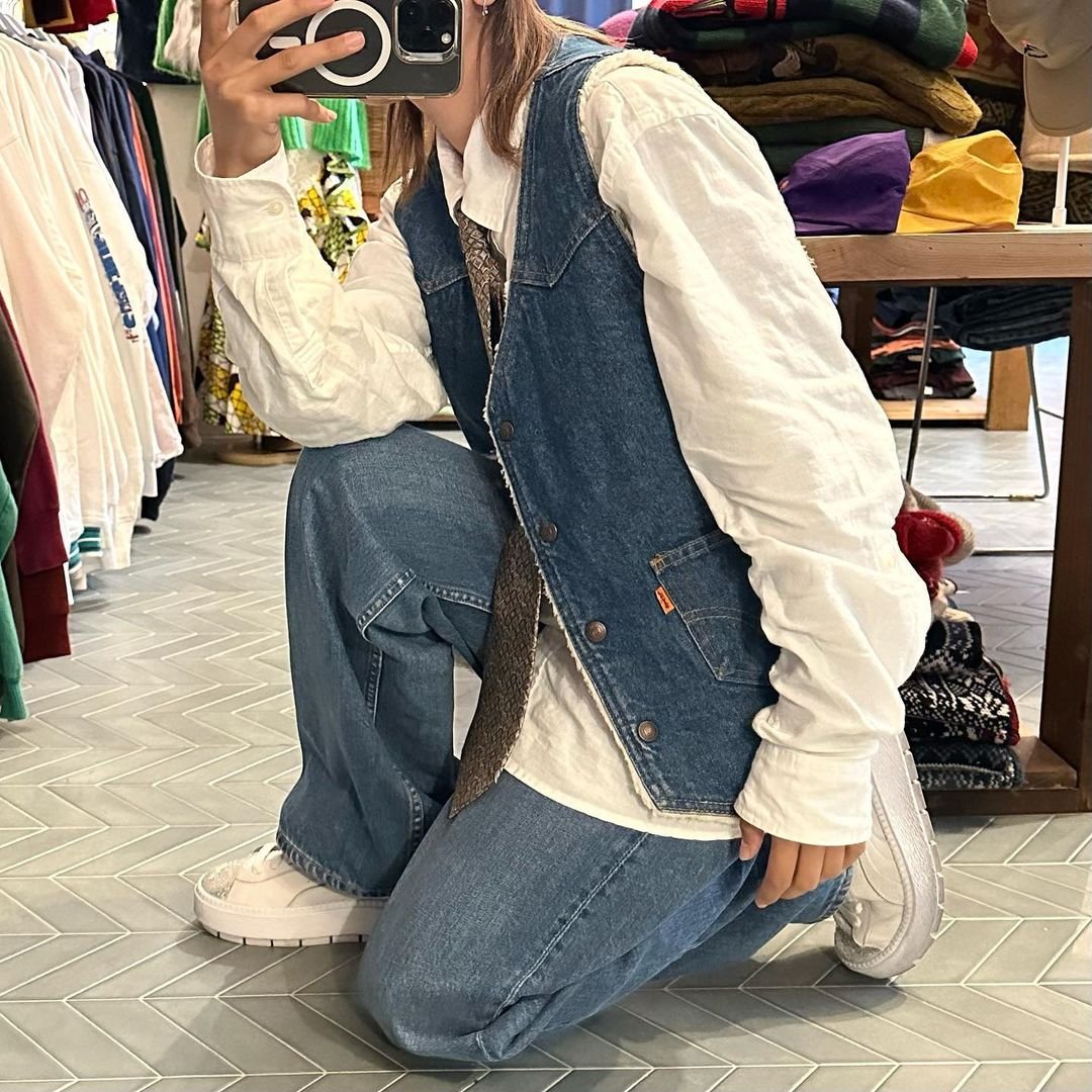 70s USA製 Levi's デニム内ボアベスト | CUSTOM FEVER