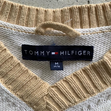 tommyコットンニットベスト