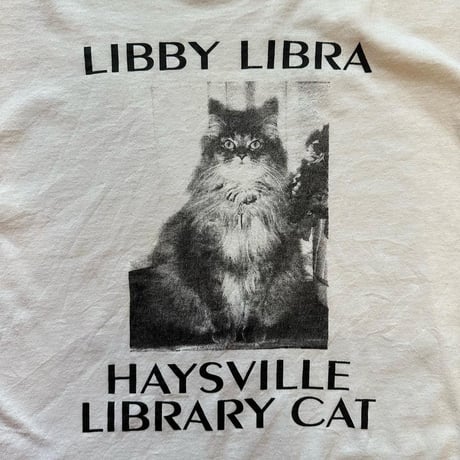80年代USA製図書館猫フォトTシャツ