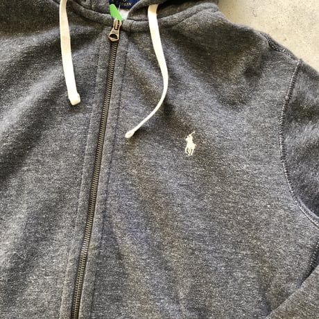 POLO フルジップフーディ グレー