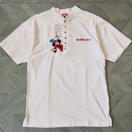 90s ファンタジア刺繍ヘンリーTシャツ