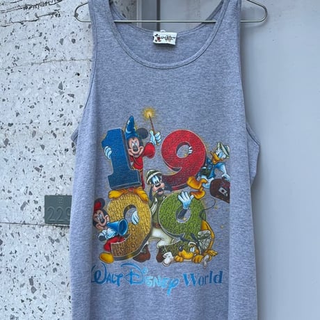 USA製　Disney ラメプリントタンクトップ