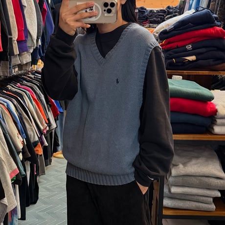 POLO コットンニットベスト