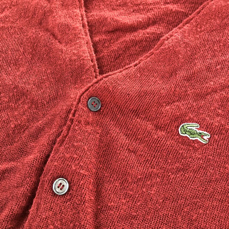 LACOSTEアクリルニットカーディガン