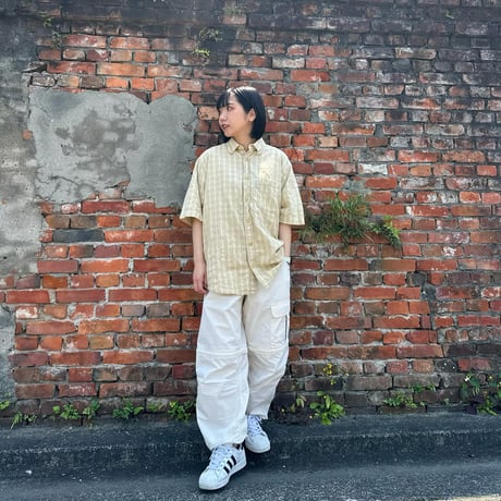 WOOLRICH 90s ベージュチェックシャツ