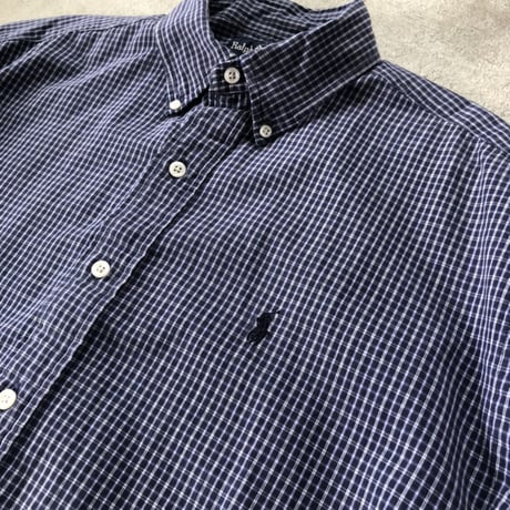 Ralph Lauren半袖チェックシャツ BLARE