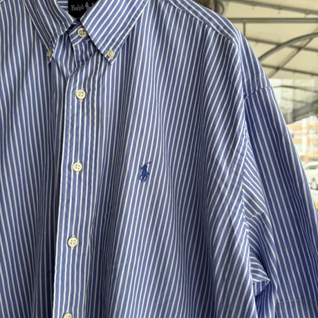 Ralph Lauren 半袖ストライプシャツ BLAKE L