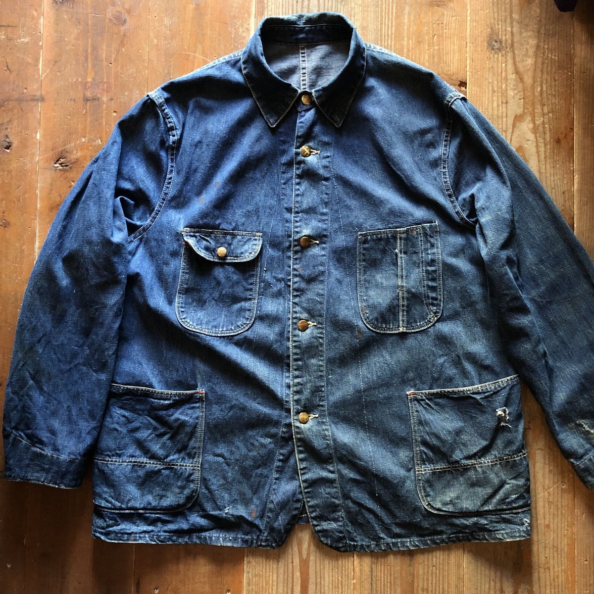 195050s CoverAll デニムカバーオール ヴィンテージ SANFORIZED