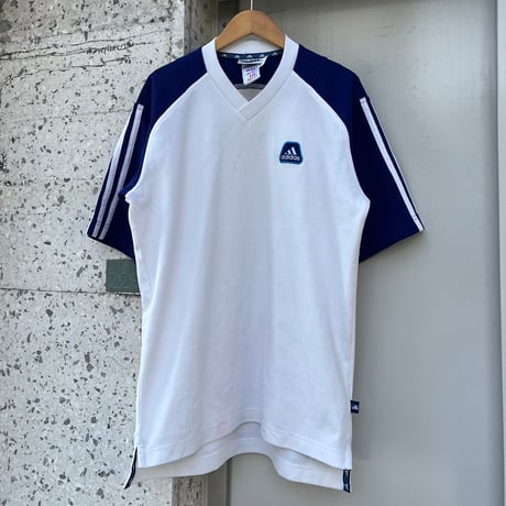 90s adidas Vネックゲームシャツ