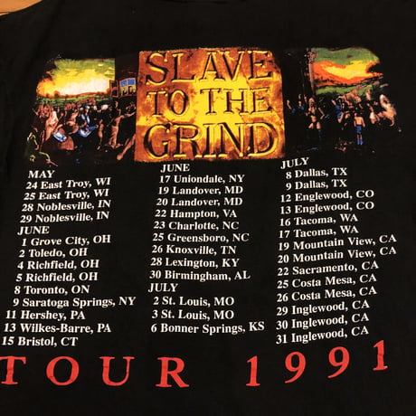 SKID ROW  TOUR 1991 SLAVE TO THE GRIND
