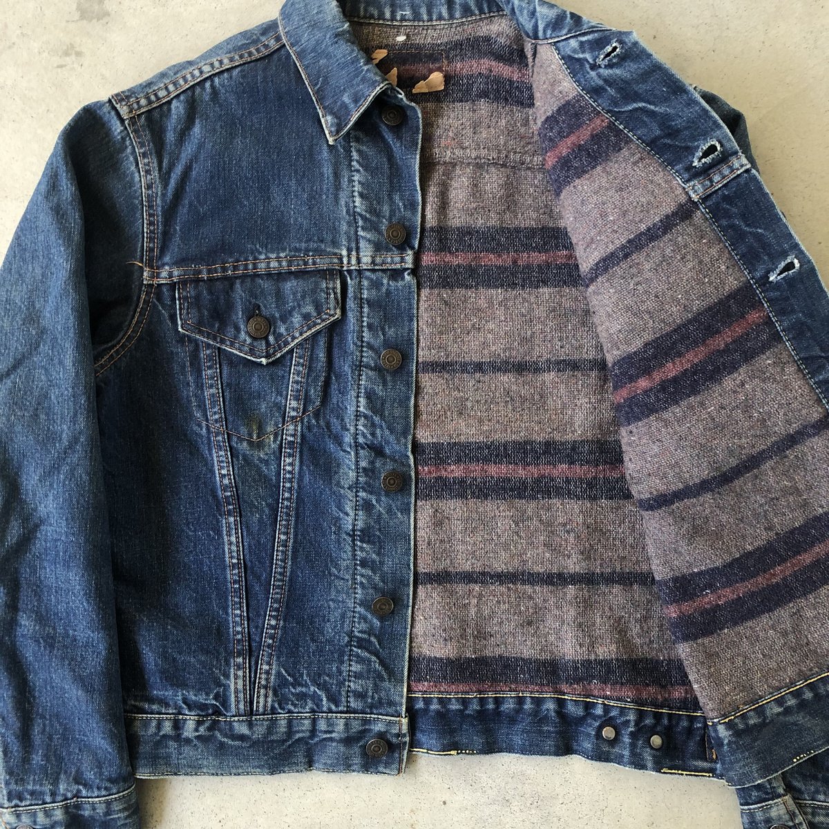 袖丈635cm着丈61cmLEVI'S BIG-E 60s vintageブランケット70505-0317